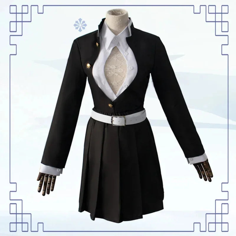 Anime Kanroji Mitsuri Cosplay Costume Kimono Haori Dress Wig Clothes Halloween Costume for Adult Children
