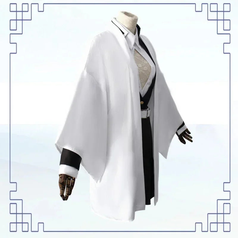 Anime Kanroji Mitsuri Cosplay Costume Kimono Haori Dress Wig Clothes Halloween Costume for Adult Children