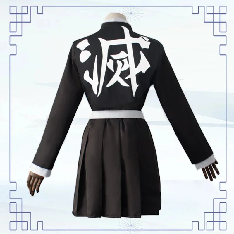 Anime Kanroji Mitsuri Cosplay Costume Kimono Haori Dress Wig Clothes Halloween Costume for Adult Children